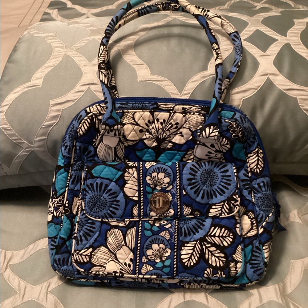 Retired style Vera Bradley satchel with matching wallet in EUC